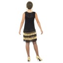 Smiffys Fringed flapper, sort og gull