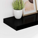 vidaXL Flytende vegghyller 4 stk h?yglans svart 50x23x3,8 cm MDF