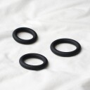 Sinful Extra Thick Silikon Penisring Sett 3 stk   - Svart