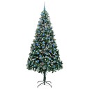  Kunstig juletre med 300 LED grønn 240 cm PVC og Stål og Plast