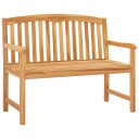 vidaXL Håndlaget Rosebenk 114 x 60,5 x 95 cm Massivt Teaktre Naturlig