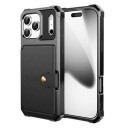 iPhone 17 Pro TPU deksel med kortholder   Svart