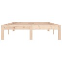 vidaXL Sengeramme heltre 120x190 cm grå 4FT Small Double 8720286878866