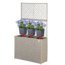 Polyrotting blomsterkasse med espalier - krem