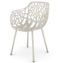 Fast Forest Stol med armlener Creamy White