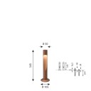 Louis Poulsen - Flindt Garden Short LED 2700K m/base Corten