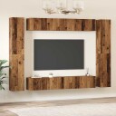  TV benksett 10 pcs Gammelt tre 30.5 x 30 x 90 cm Konstruert tre