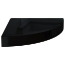 vidaXL Flytende vegghyller 4 stk h?yglans svart 25x25x3,8 cm MDF