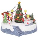 vidaXL Juleby dekorasjon 22 x 21,5 x 17 cm Plast Flerfarget