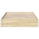  Sengeramme med skuffer sonoma eik 120x190 cm konstruert tre 8721102623547