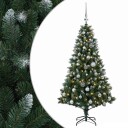 vidaXL Kunstig juletre med kuler 150 cm 150 LED-lys Varmhvit