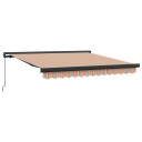  manuell uttrekkbar markise Flerfarget stripe 300x250 cm