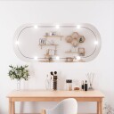 vidaXL Veggspeil med LED-lys 45x100 cm glass oval