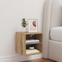  Vegghengt TV-benk med LED artisan eik 30x28,5x30 cm 8721158446619