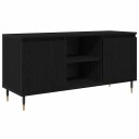  TV skap Svart Eik 104 x 35 x 50 cm Konstruert tre