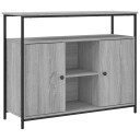vidaXL Skjenk grå sonoma 100x35x80 cm konstruert tre
