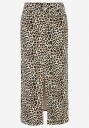 Soyaconcept Langt leopardmønstret twillskjørt