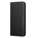 INCOVER Samsung Galaxy S23 Carbon Flip Deksel m. Lommebok & Kickstand - Svart