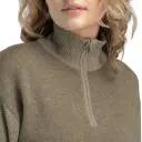 Tufte Wear Robin Stitch Half Zip-Ullgenser Dame - 302 Vetiver/Olive Night L