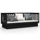 vidaXL Dagseng svart 90x190 cm heltre furu