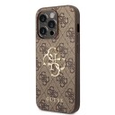 Guess Mobildeksel til iPhone 15 Pro 4G Brun med Stort Metalllogo