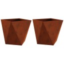 vidaXL Plantekassed 2 pcs Rusten 40 x 40 x 40 cm Cortenstål