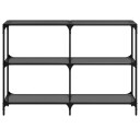  Konsollbord med svart glassplate 118,5x30x81 cm stål 846031