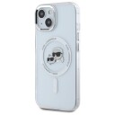 Karl Lagerfeld iPhone 15 MagSafe Deksel med Karl&Choupette Motiv - Hvit