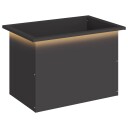 vidaXL Hageplantekasse med LED Svart 40 x 60 x 40 cm Stål