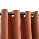 vidaXL Lystette gardiner med metallringer 2 stk rust 140x245 cm