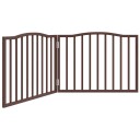 Vidaxl Hundeport Sammenleggbar 2 Paneler Brun Eik 160 cm Poppeltre
