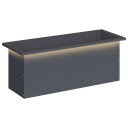 vidaXL Hageplantekasse med LED Antrasitt 30 x 80 x 30 cm Stål
