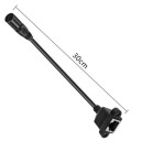 Lydkabel XLR 5 pins hann til RJ45 hunn – 30 cm svart