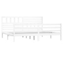 vidaXL Sengeramme hvit heltre 180x200 cm 6FT Super King