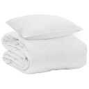 Vidaxl Dyne med pute Annet 2 pcs Hvit 135 x 200 cm Mikrofiber