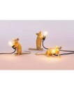 Seletti Mouse Lop Liggende Bordlampe Gull