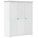 vidaXL Garderobe BODO hvit 151,5x52x176,5 cm heltre furu