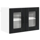 vidaXL Vegghylle PORTO Svart 60 x 31 x 40 cm Konstruert tre