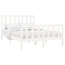 vidaXL Sengeramme hvit heltre furu 140x190 cm