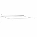 Markise with Hvit 4,5 × 3,5 m Metall