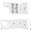 vidaXL Kjøkken enhet LUCCA 8 pcs Høgglans hvit Konstruert tre