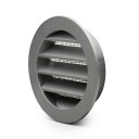 Ytterveggsrist Fresh Støpt Aluminium Rund Ø80 mm med insektnett