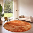 Runde tepper   Aranga Super Soft Fur oransje Størrelse: Ø 160 cm