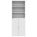  Highboard hvit 70x42,5x185 cm konstruert tre