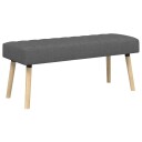 vidaXL Kanal-Quiltet Benk Mørkegrå 110 x 40 x 46 cm Stoff