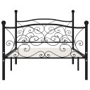 vidaXL Sengeramme med spilebase svart metall 100x200 cm