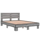  Sengeramme grå sonoma 120x200 cm konstruert tre og metall 8721102614514