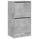  Skoskap med 2 vippeskuffer betonggrå 60x42x108 cm 8721012385825