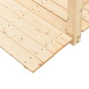 vidaXL Hagebro med rekkverk 150x67x56cm heltre gran
