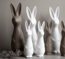 Dbkd Swedish Rabbit påskehare hvit ø5cm h17cm